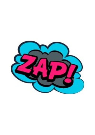Bay Etiket Cex14 Zap Cizgi Roman Efekti Sticker
