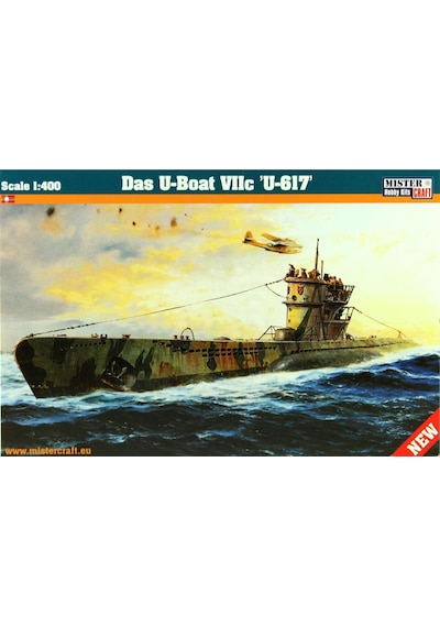 Mistercraft D290 1/400 Das U-boat Vııc U-617 Denizaltı Plastik Model Kiti