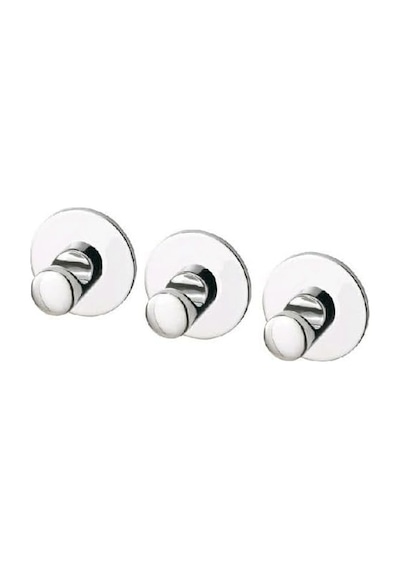 Ikea Skoghall Kanca, Kendinden Yapışkanlı, Krom Kaplama, 3 Adet, 160 X 100 Mm Çok Renkli