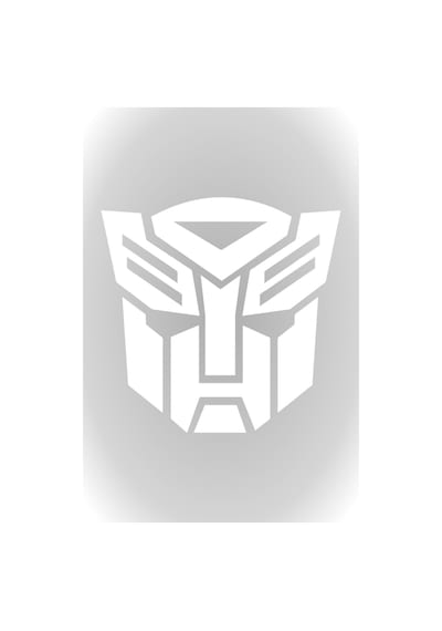 Transformers Sticker Oto Sticker Araba Cam Sticker 15x16 Cm Beyaz