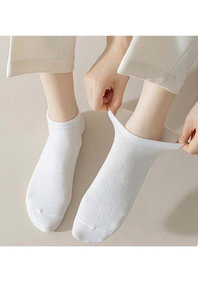Miss Lana Ladies Socks Kadın Renkli 5 Çift Likralı Pamuklu Penye Patik Çorap Çok Renkli