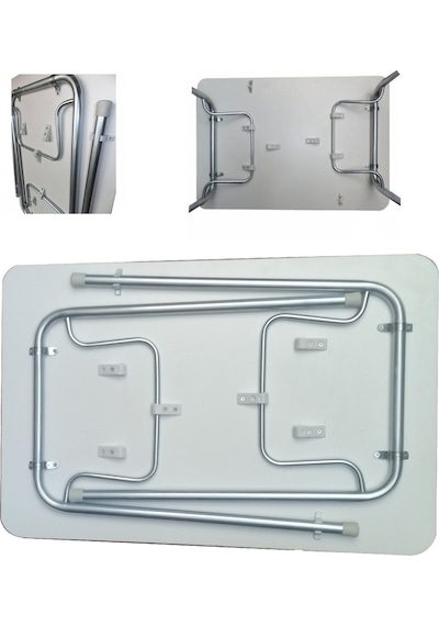 Depolife Katlanır Masa Piknik Masası Balkon Masası Katlanır Ayaklı 60X80Cm