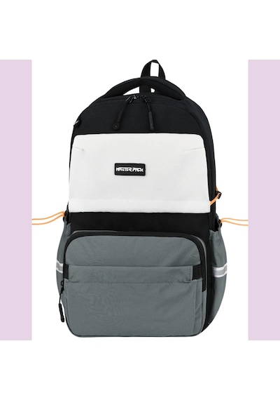 Ortopedik Ultra Lüx Büyük Boy 45 30 20 Cm Su Geçirmez Laptop Bölmeli Sırt Çantası Gri