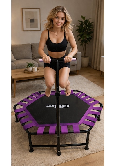 Ckspor 114 Cm 45 Inç Katlanabilir Tutunmalı Fitness Trambolini 150 Kg Kapasiteli Ev Tipi Kondisyon Ve Egzersiz Aleti