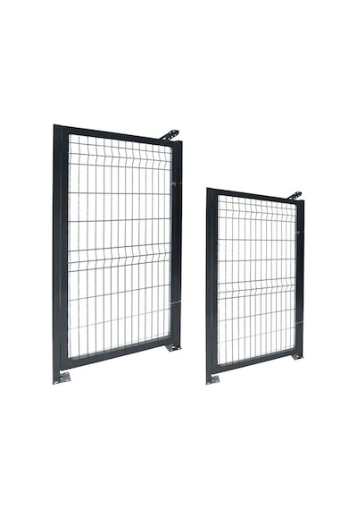 Dekorafence Kanatlı Hazır Panel Çit Kapı Antrasit -100x60 Cm