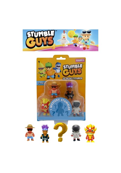Stumble Guys 5 Li Mini Figür Seti Seri 3 - 5 Cm - Model 5