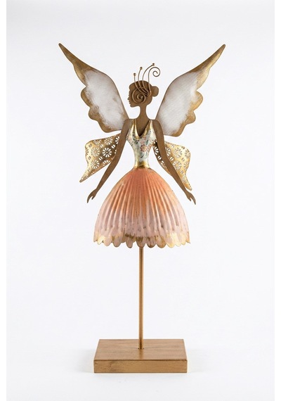 Metal Kırmızı Peri Biblo 12x34x67 Cm