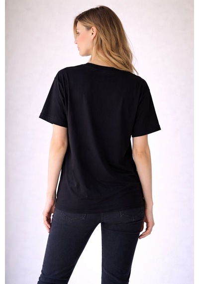 Normal People Alva - Basic Oversize T-shirt / 100%cotton Siyah