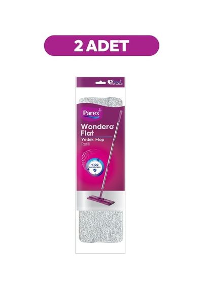 Wondero Flat Yedek Mop Refil İkili Paket Açık Beyaz