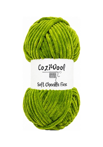 Kadife İp Soft Chenille Fine 5'li Paket 5x100 Gr 160 Mt El Örgü İpi Fıstık Yeşil - 925144855
