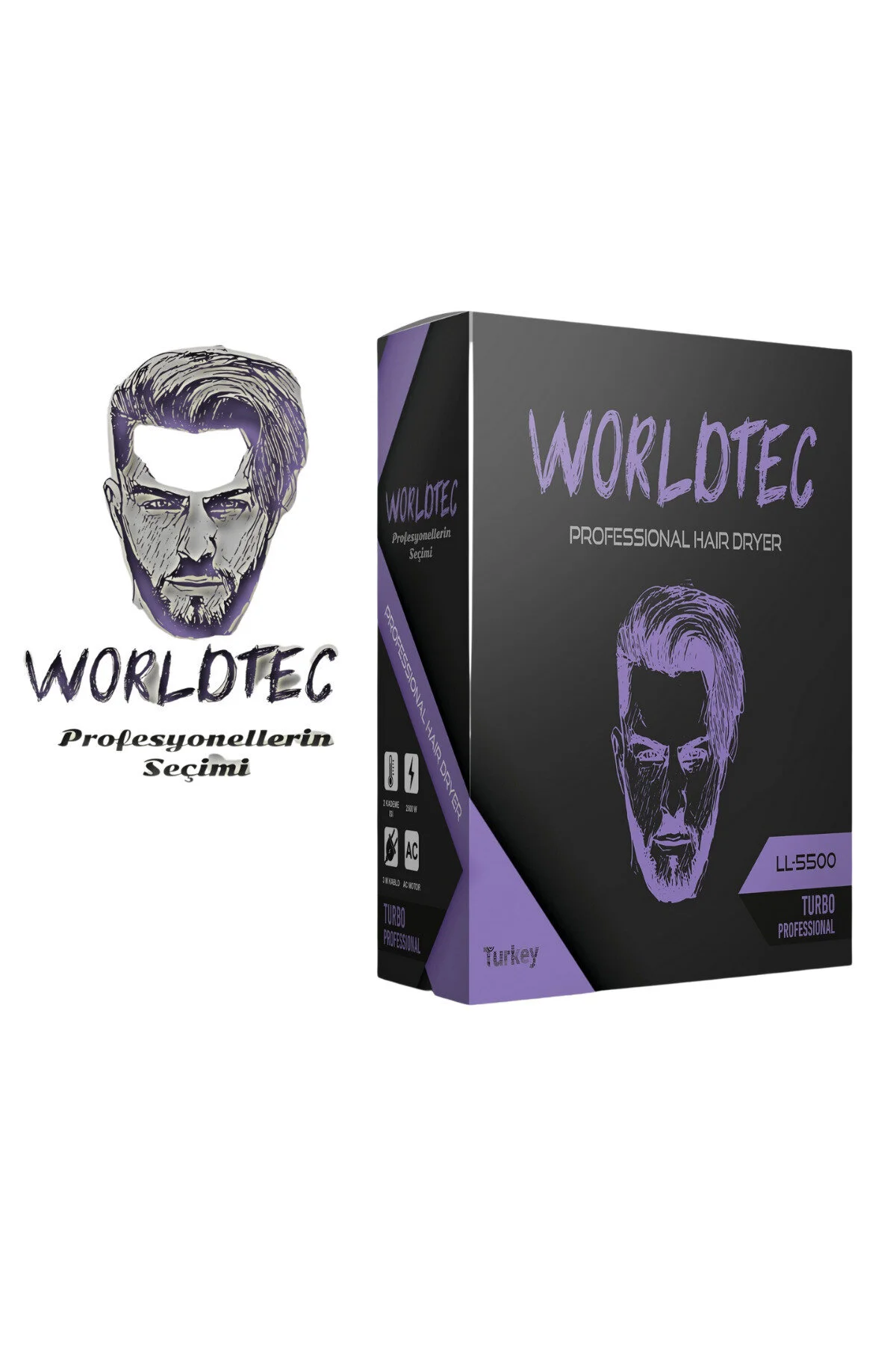 Worldtec 2200 W Turbo Profesyonel Kuaför Fön & Saç Kurutma Makinesi