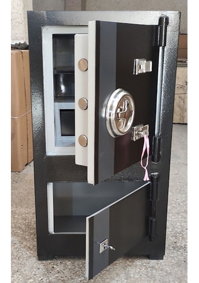 Sur Çelik Para Kasaları 85 Cm 110 Kg Siyah Yangına Dayanıklı