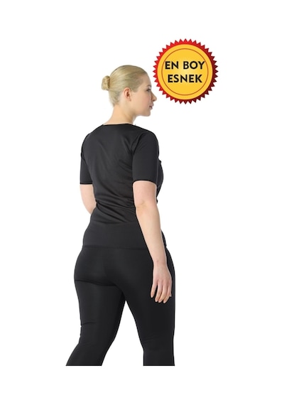 Fitformgiyim Unisex %100 Orijinal Fermuarlı Yarım Kollu Alt Üst Termal Takım Siyah