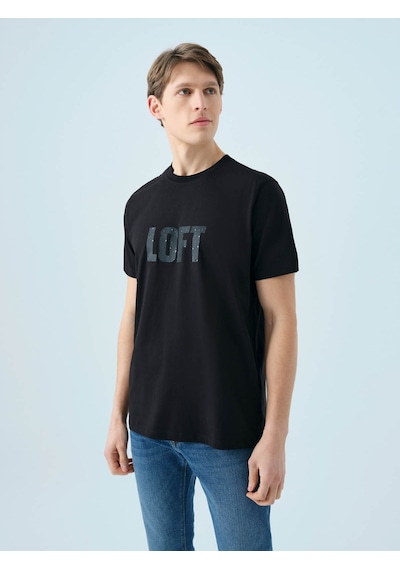 Loft Regular Fit Siyah Erkek T-shirt Lf2038460 Siyah