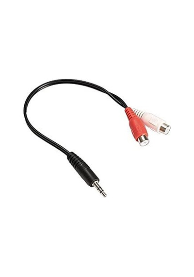 Alfais 4227 3.5mm Stereo Erkek Dişi 2rca Tos Ses Kablo Çevirici Adaptör, Siyah Sku: Zeus8690010132666