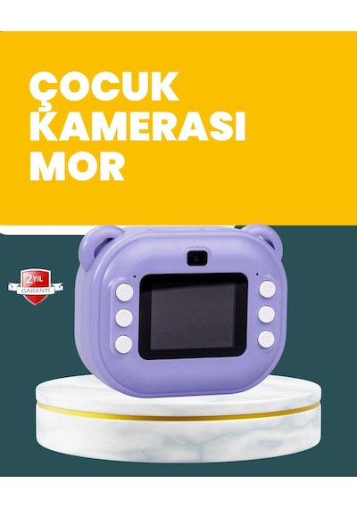 Çocuklar İçin Şipşak Baskı Kamera - 18 Efektli, Oyun Ve Müzik Özellikli