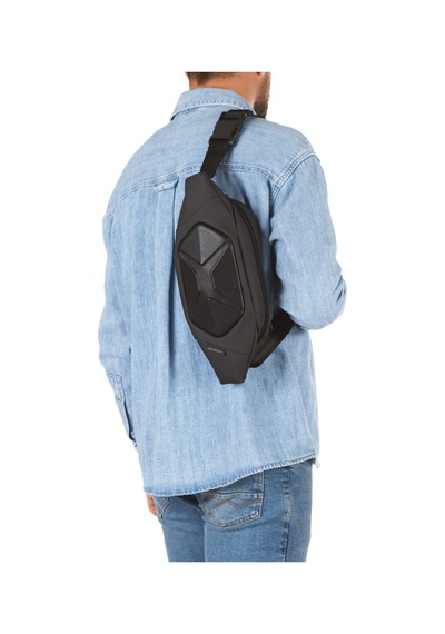 Newish Polo Erkek Deri Crossbody Çapraz Göğüs Omuz Ve Bel Çantası New333 Siyah