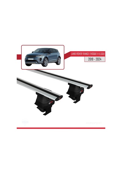 Land Rover Range Rover Evoque Iı L551 2019 Ve Sonrası İle Uyumlu Ace-4 Ara Atkı Tavan Barı Gri