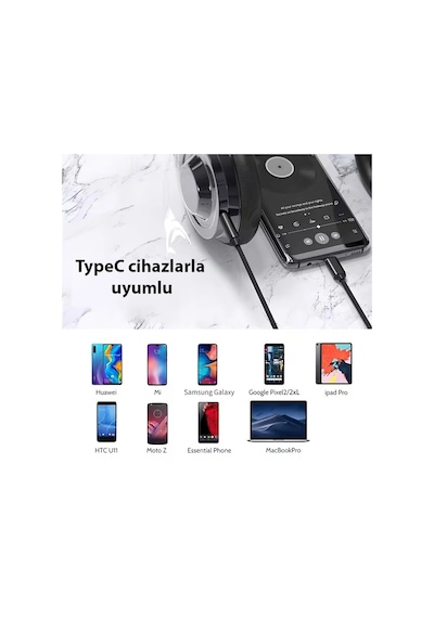 Eıma Em-02c Type-c To 3.5mm Aux Kablo Dac Destekli