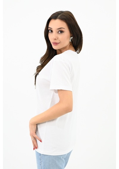 Kadın Leopar Baskılı T-shirt 1731-24 001