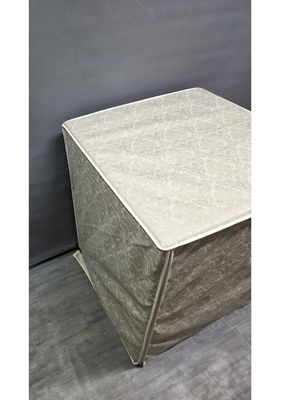 Krem Polyester Kumaş Çamaşır Makinesi Örtüsü Leke Tutmaz, Su Geçirmez Modern Tasarım Bej