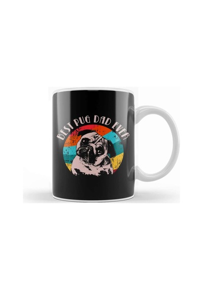 Best Pug Dad Ever Köpek Kupa Bardak Porselen Karışık