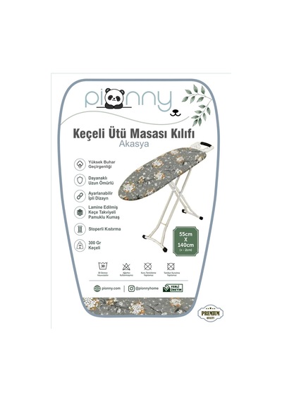 Pionny Keçeli Ütü Masası Kılıfı - 55x140 Cm - Akasya Çok Renkli