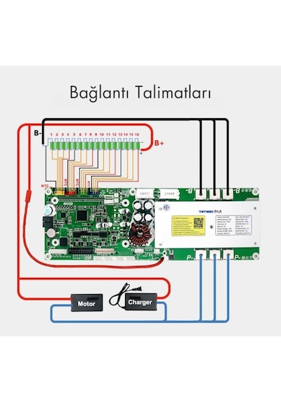 Tdt Dokunmatik Ekranlı Smart 13s-16s 48v 100a Bms Lifepo4 Ess