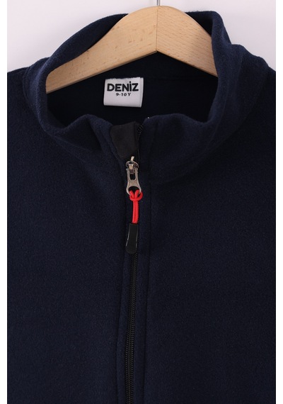 Monox Çocuk Unisex Parmak Geçmeli Polar Ceket Lacivert