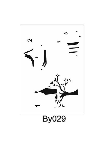 Boyutlu Desen Stencil Şablon 21X30 By-029