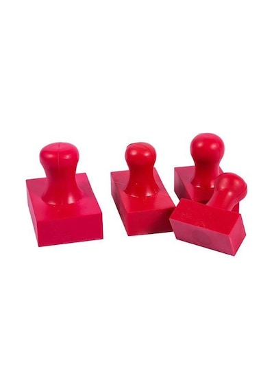 Mühür Kauçuk Alaşım Kırmızı Kaşe Dikdörtgen 60x30mm