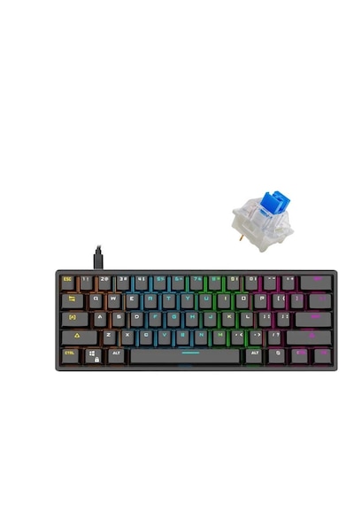 Valkyrie Leaven K620 RGB 61 Key Mavi Tuş Mekanik Oyun Klavyesi