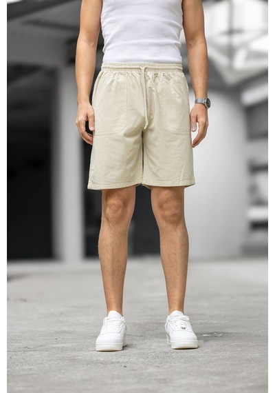 Kite Regular Fit Cepli Kapri Şort - Bej Bej