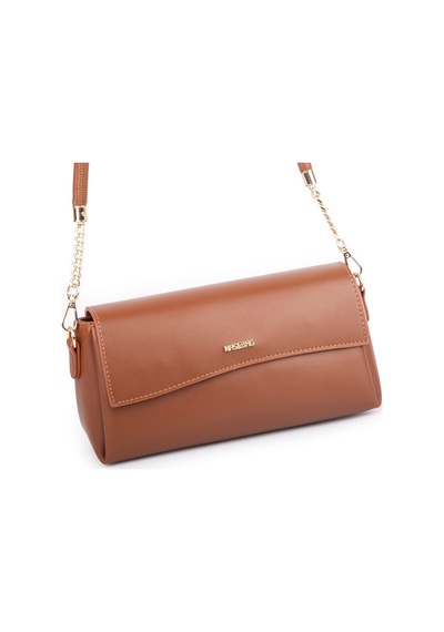Nas Bag Kadın Sade Şık Omuz Ve Çapraz Çanta En 24 Cm Boy 12 Cm Taba Diğer