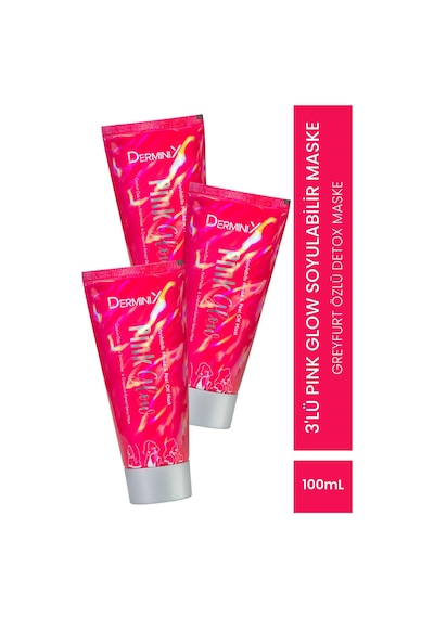 3'lü Pink Glow Greyfurt Özlü Detoks Etkili Soyulabilir Maske
