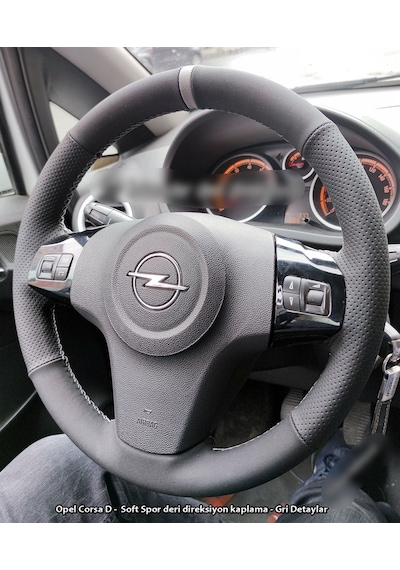 Opel Corsa D Kasa Araca Özel Direksiyon Kılıfı Noktalı Bentley