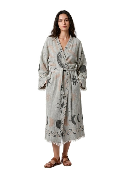 Brandsmiths Grey- Brown Sun Kimono Sarı