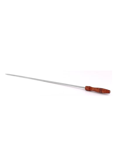 Gönen Çelik Paslanmaz Şiş 1 Adet 1 Cm Yassı 60 Cm Boy Ahşap Sapl
