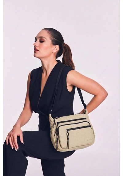 Louisiana Polo Bolsas Çapraz Askılı Kadın Çanta Bej 1112 Bej