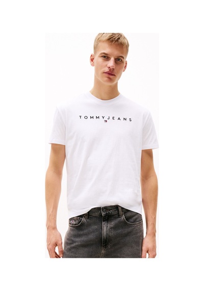 Tommy Jeans Erkek Tişört-dm0dm20744 Beyaz