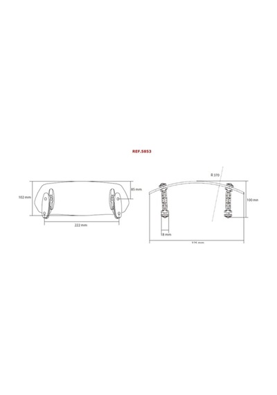 Puıg 5853h Vısor Multı Adjustable W Template 325x102mm C Smok