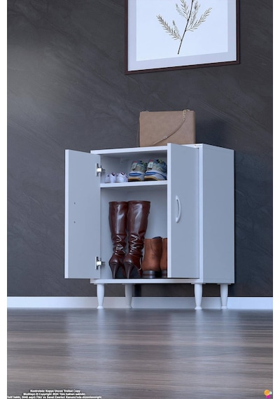 Bulut Ayakkabılık - Kapaklı 1 Raf 2 Bölmeli Dar Alanlar İçin Çok Amaçlı Dolap 65 Cm Beyaz Bulut Ayakkabılık - Kapaklı 1 Raf 2 Bölmeli Dar Alanlar İçin Çok Amaçlı Dolap 65 Cm Beyaz