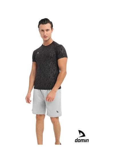 Hnc Sport Kısa Kollu Compression Body T-shirt Fitness Body Gym Body Tshirt Siyah Melanj