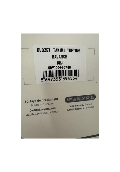 Özdilek Tufting 2'li Klozet Takımı Balance Bej