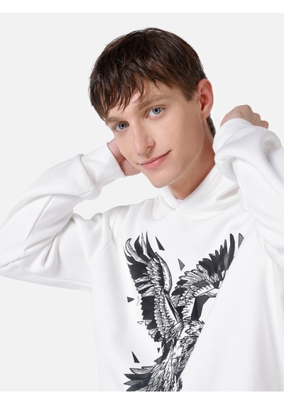 Colin's Colins Regular Fit Baskılı Beyaz Erkek Sweatshirt Cl1067471 Beyaz
