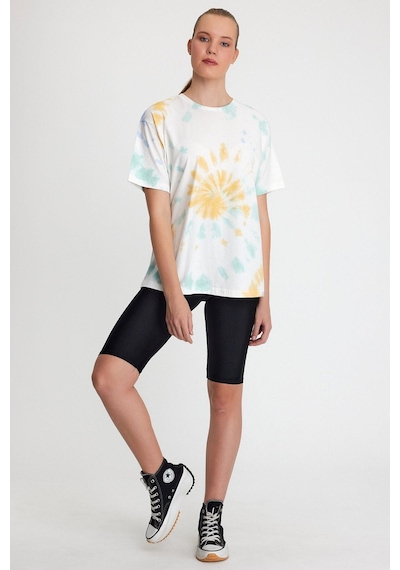 Kadın Batik Yıkamalı Oversize Yeşil