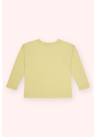 Panço Erkek Çocuk Baskı Detaylı Uzun Kollu T-shirt Sarı
