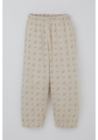 Breeze Erkek Bebek Pijama Takımı Desenli Beli Lastikli 9 Ay-3 Yaş, Bej Bej
