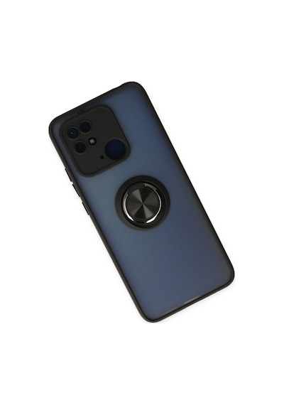 Xiaomi Redmi 10c Uyumlu Kılıf Montreal Yüzüklü Silikon Kapak - Siyah