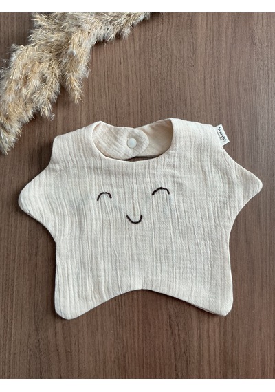 Venedy S Happy Star-soft Cream Mama Önlüğü Krem